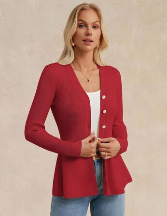 Жакет Grace Karin для жінок, без рукавів, червоний (L), стильний кардиган для повсякденного носіння