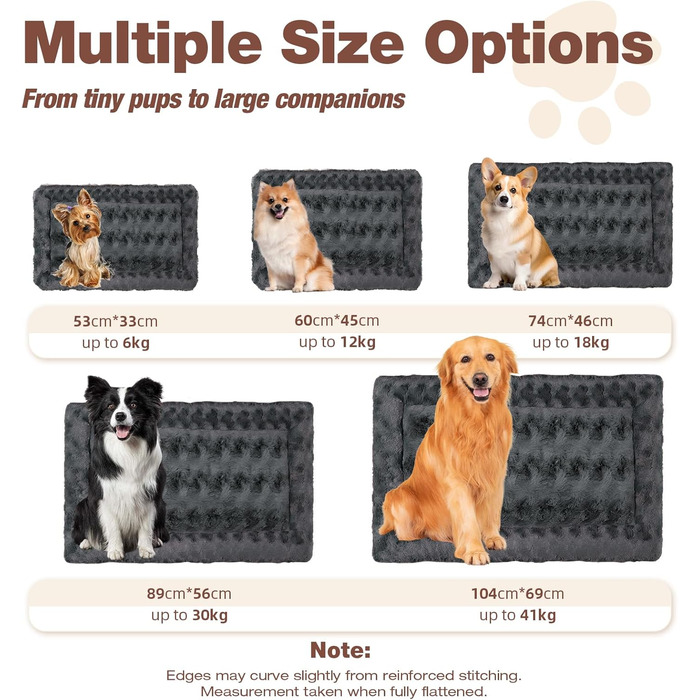 М'яка собача ковдра Mora Pets: зручна та миюча підстилка для собак великих, середніх та маленьких порід, 74 x 46 см, сірий колір
