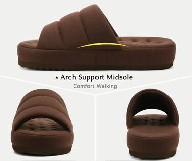Чоловічі домашні тапочки KuaiLu, стильні, з м'якою устілкою з піною пам'яті, з цупкою гумовою підошвою, для дому та вулиці (темно-коричневі, 43 EU)
