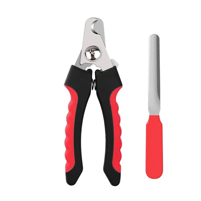 Професійний інструмент для стрижки кігтів домашніх тварин: триммер, кусачки, ножиці, нержавіюча сталь, з блокуванням та пилочкою (L)