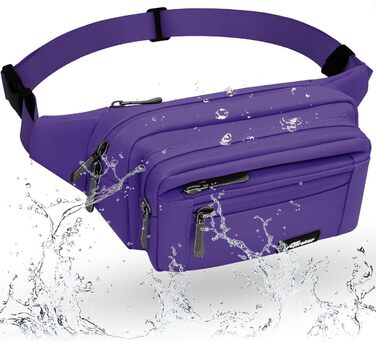 Гірчатка на пояс для жінок та чоловіків, водонепроникна, з тримачем для пляшки, універсальна, для піших прогулянок, вигулу собак, активного відпочинку (A-лілова)