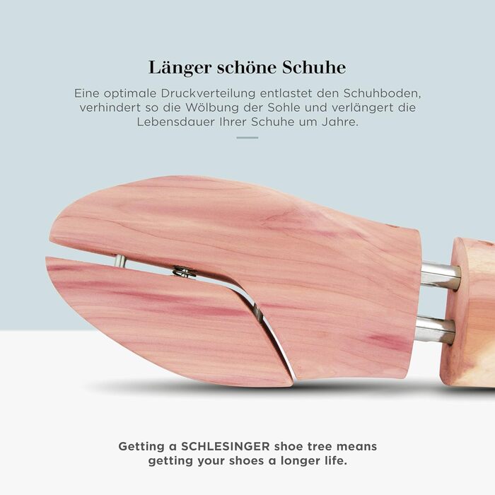 Schlesinger - TESTSIEGER - Premium Men's Shoe Trees made of fine cedarwood for optimal shoe care - Kaiser Model - Includes Free Shoe Care E-Book