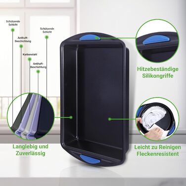 Набір для випічки NutriChef (10 шт.) з антипригарним покриттям, включає форми для пирогів, хліба, мафінів та печива