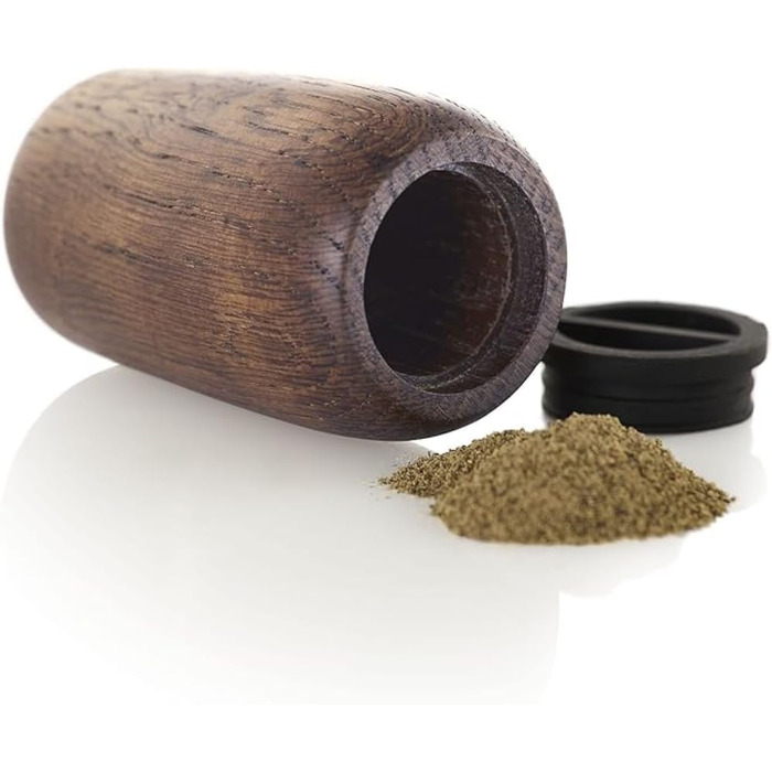 AdHoc GS30 Set of Pepper and Salt Shakers Yoko | Natural Oak Wood, Lightly and Darkly Oiled | Double Holes and Large Opening for Filling