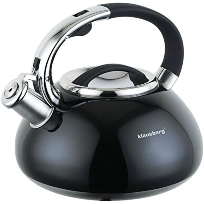 Клаусберг: чайник-свисток з нержавіючої сталі (чорний)