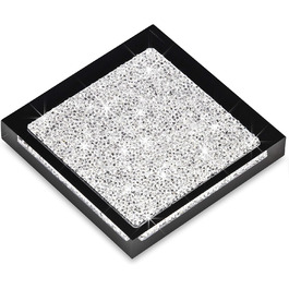 Luxurious Coaster Embellished with Swarovski Crystals/Elegant Table Decoration (1 piece - black)