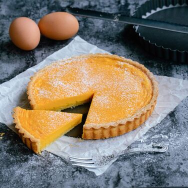 Форми для кексів/тартів Yamteck Tarteform 6 шт. 10 см, золотисті з підйомною кришкою, антипригарне покриття, з вуглецевої сталі