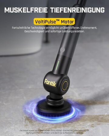 Електрична щітка для чищення Fanttik Flip G9 Pro з двигуном VoltiPulse, чорна