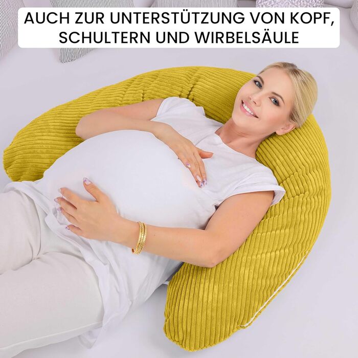 Подушка для годування та вагітності Amilian Stillkissen XXL 170 см - для сну на боці - з наповнювачем та знімним чохлом