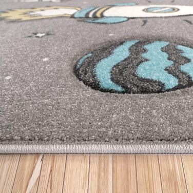 Дитячий килим TT Home Джунглі Зоо Тварини Жираф Змія Лев Мавпа Зелений 140x200 см (Круглий 160 см, Сірий (Космос))