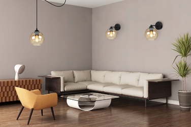 Настінний світильник Kinkiet Light Home, чорний з жовтим, E27 60 Вт