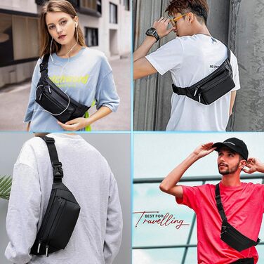 Спортивна поясна сумка: водонепроникна дамська та чоловіча сумка-шоппер для подорожей, хайкінгу та джогінгу