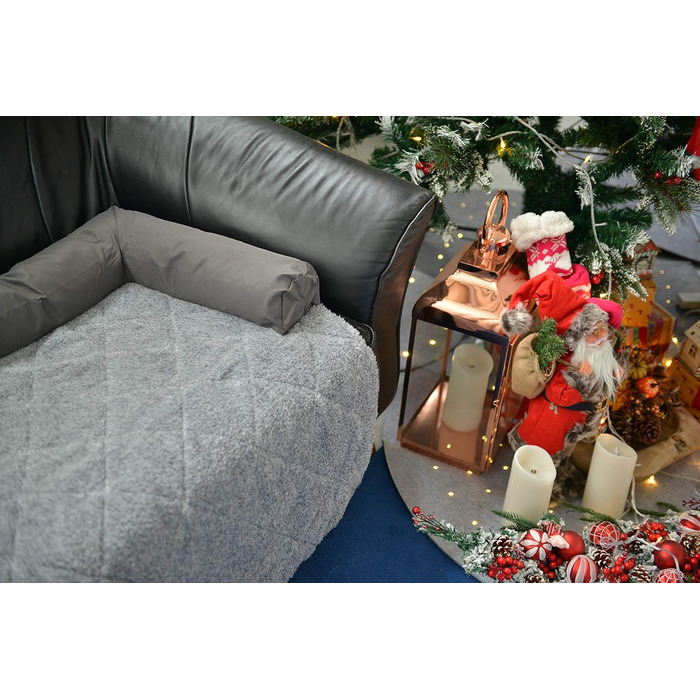 Крісло-ліжко для собак Raikou: комфортне місце для відпочинку, захист дивану та багажника, антиковзаюче покриття, легко миється, підходить для собак великих та маленьких порід (70x90 см, світло-сірий)