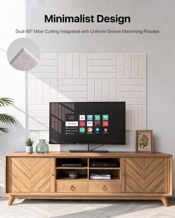 Самоклеючі акустичні панелі Soundsbay для шумоізоляції зі поліестеру, 30×30×0.9 см, світло-бежевий, набір 18 шт — звукопоглинаючі плити для стін