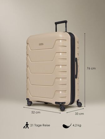 Розкладний валіза Smartbox Hartschalen Check-in L (76 см) | 111-120 літрів, Polypropylen, 4 колеса, TSA-замок, 4.2 кг