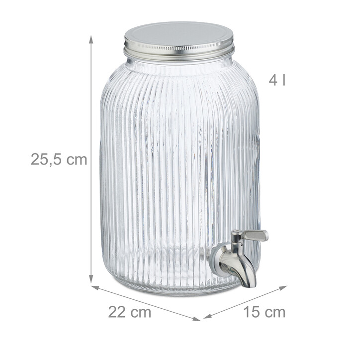 Relaxdays Drink Dispenser 4 Liter