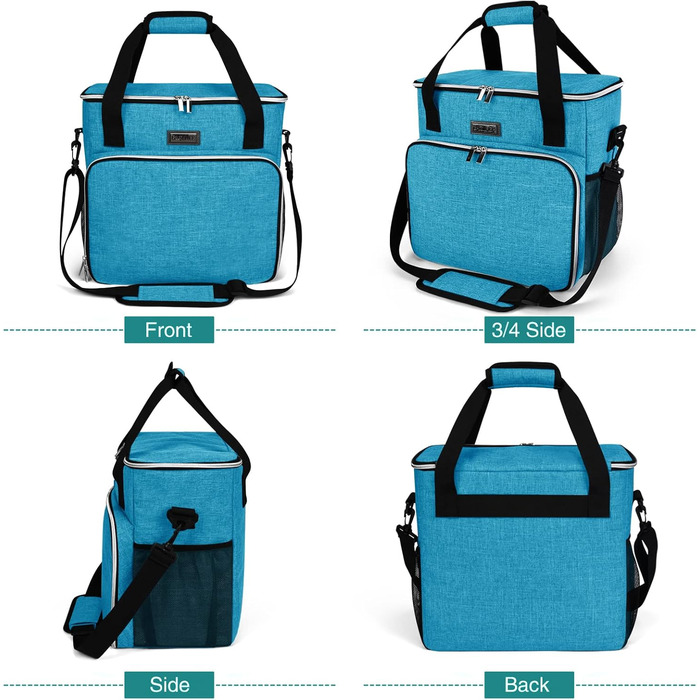 Сумка для собак Baglher, переноска для тварин, комплект для подорожей з кормом та мисками, блакитний M