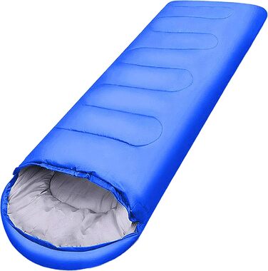 Сплячий мішок Rectoo: водовідштовхуючий, для кемпінгу та подорожей, 200x73 см, блакитний