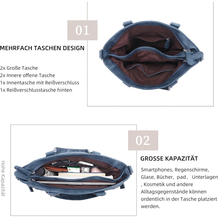 Сумка жіноча KL928 через плече, велика, PU шкіра, чорно-сіра з багатьма відділеннями