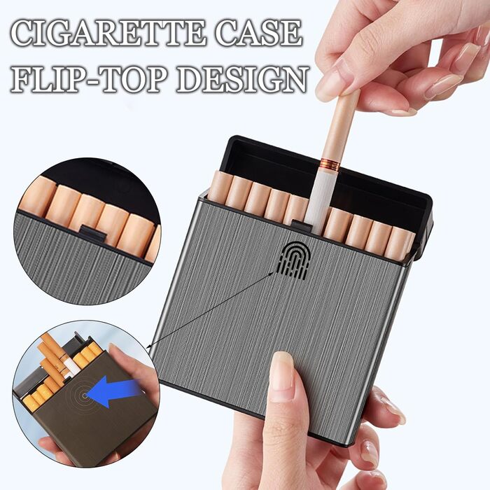 Металеве тютюнотримач Groß: Алюмінієвий кейс для сигарет на 40 штук, стильний дизайн, нержавіюча сталь