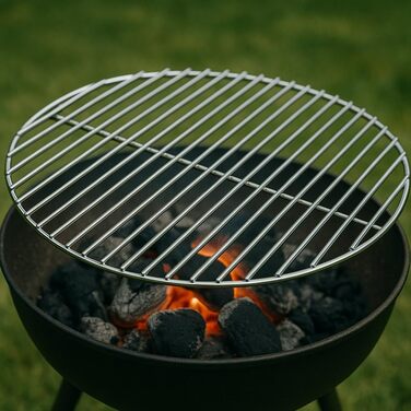 Німецька чавунна решітка для гриля, діаметр 55 см - універсальна для вугільного, газового та швабри