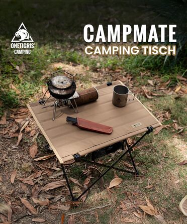 OneTigris CAMPMATE Стіл для кемпінгу складний, легкий, на 30 кг, Kojote Brown