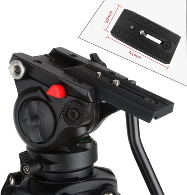 Панорамний штатив для камер VILTROX VX-18M, 188 см, з гідравлічною головкою Fluid Drag для DSLR та відеокамер, алюмінієвий