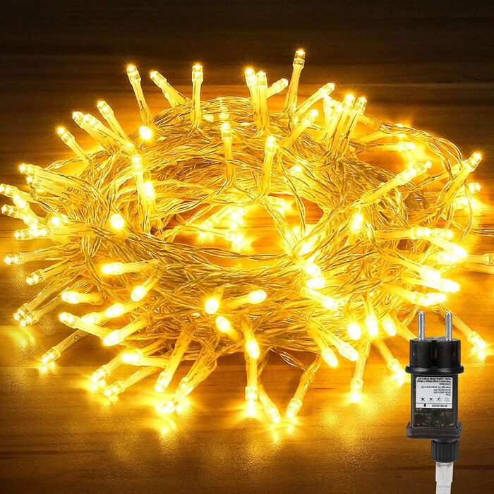 LED гірлянда для декору приміщень та вулиці, 33м, 300 LED, тепле біле світло, для саду, вечірки, весілля, Різдва, тераси, балкону