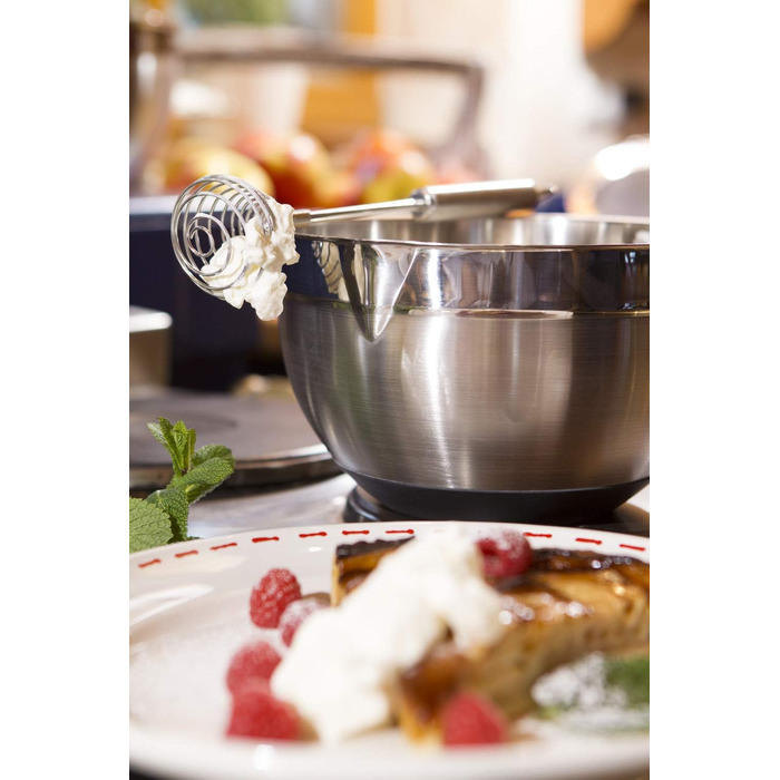 Мішалка для кухні RÖSLE з нержавіючої сталі 18/10, 22 см, срібна, для приготування їжі, можна мити в посудомийній машині