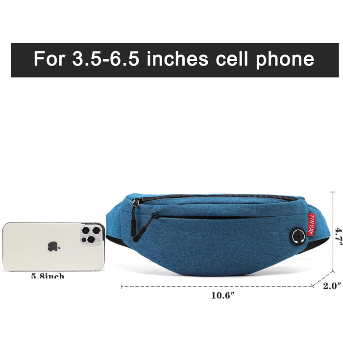 Поясна сумка TINYAT для туризму та спорту сірого кольору, T201 (зелений/2003)