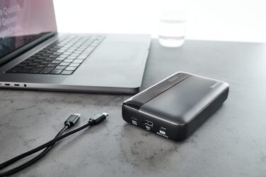 Powerbank Intenso HE20000: акумулятор 20000mAh з Power Delivery 100W, USB-C, сірий-чорний