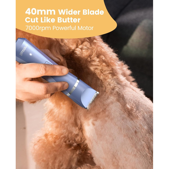 Набір для догляду за шерстю собак Oneisall 4-в-1: триммер, шліфувальник нігтів, IPX7, бездротовий, для собак та котів