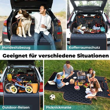Захисна ковдра для собак у багажник авто KYG, 215x110 см, водовідштовхувальна, антикіготкові властивості, універсальна