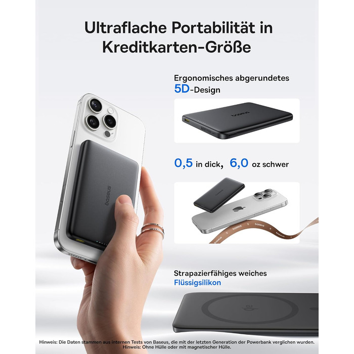 Power Bank Baseus Picogo AM41: 10000mAh, 15W Qi2 Magsafe, PD 27W, USB-C, для iPhone 17/16/15/14/13/12 (Чорний)