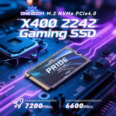 KingSpec ONEBOOM X400 SSD NVMe PCIe Gen4x4: Ігровий SSD для PS5, PC, Laptop (2TB)