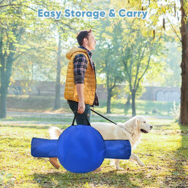 Набір для аджиліті для собак 70 елементів: 8 шлагбаумів, стрибкова петля, м'яч, ящик для перерви, сумка для ласощів, переносна сумка. Розвиває інтелект.