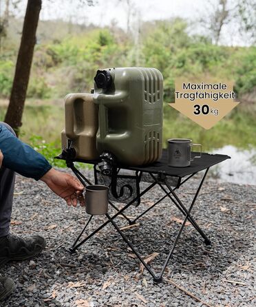 OneTigris CAMPMATE Стіл для кемпінгу складний, легкий, на 30 кг, чорний