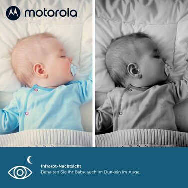 Монітор для дитини Motorola VM 483 з камерою, інфрачервоним нічним баченням та функцією двостороннього зв'язку