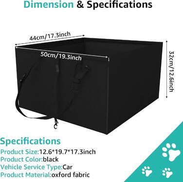 Автокрісло для собак - міцне, водонепроникне, для малих та середніх порід