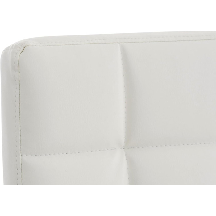 Офісне крісло CLP Deli V2 з штучної шкіри та якісним м'яким сидінням | Регульована висота сидіння, колір: білий