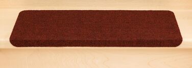 Ramon Rectangular Step Mats by Kettelservice-Metzker - Burgundy Color, No Plastic Corners
