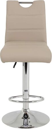 Hela Bar Stools - Miranda Bistro Stools, Faux Leather with Trumpet Base, Adjustable Height, 360° Swivel, 60-82cm (Cappuccino, 2-Pack)
