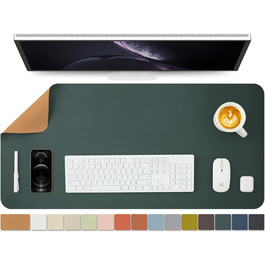 Підкладка під клавіатуру та мишу Kork 90x43 см, темно-зелена, для офісу та дому
