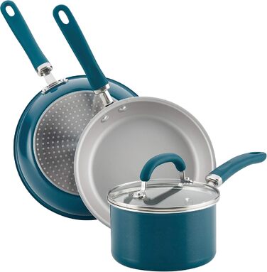 Набір посуду Rachael Ray Kreieren Sie з антипригарним покриттям, 13 предметів, Teal Shimmer