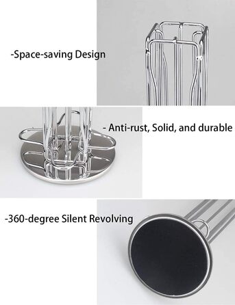 Тримач для капсул Nespresso Wdmiya (40 шт), обертовий | Організатор для зберігання капсул кави | Подарунок