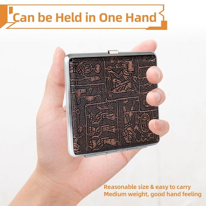 Металеве екіпен для сигарет на 20 штук з гумкою, 10*10*2 см - подарунок для чоловіків та жінок