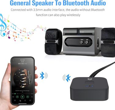 Bluetooth 5.0 Аудіоприймач: NFC, HiFi, Aux, RCA, USB. Підтримка для TV, авто, стереосистеми