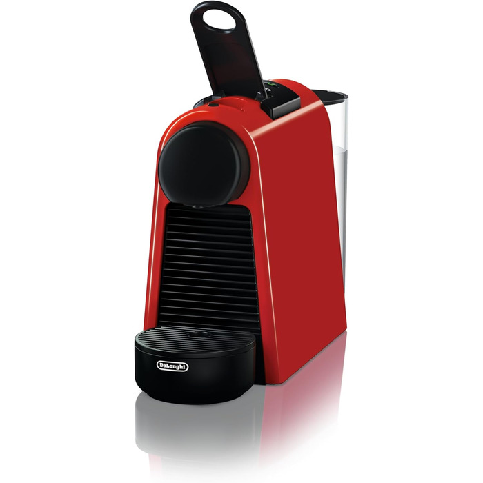Кавова машина капсульна Nespresso De'Longhi Essenza Mini EN 85.R, 19 бар, 0,6 л, набір з 7 капсул, червона, без спінювача молока