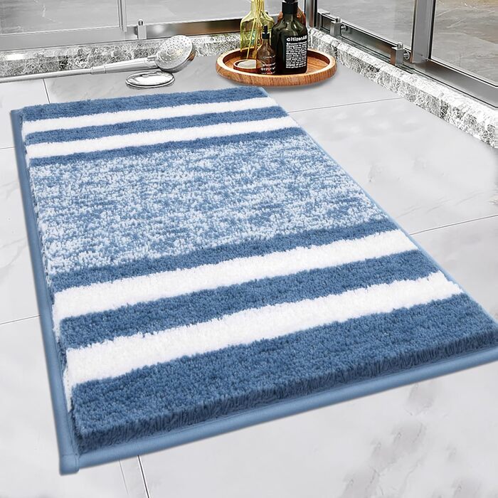 Pauwer Microfiber Bath Mats & Rugs - Plush, Absorbent, Non-Slip - 60x120cm & 45x65cm - Washable Bathroom Rugs & Shower Mats for Bedroom, Living Room
