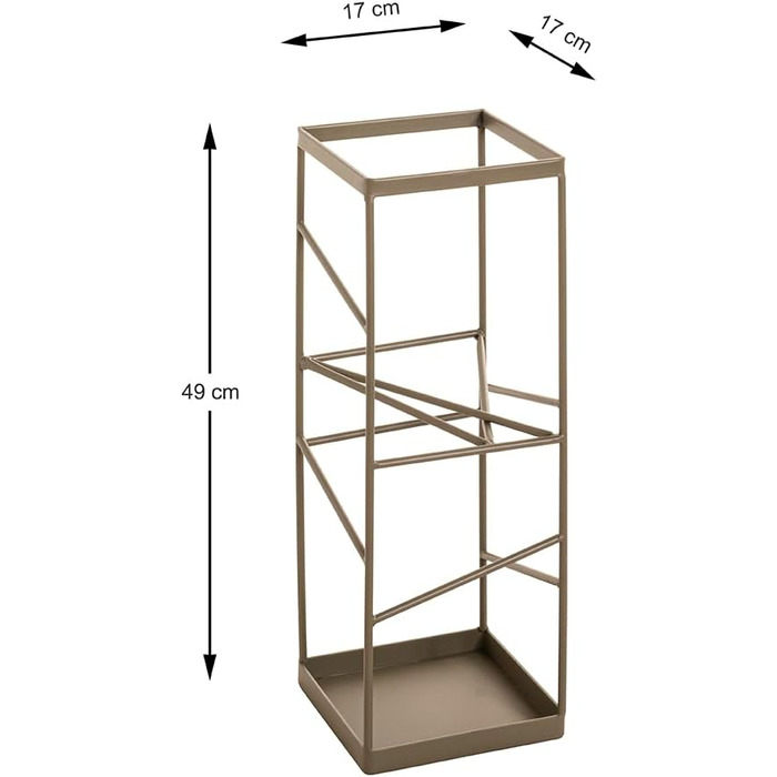 Підставка для парасольки HAKU Möbel, металева, 17x49x17 см, сучасний стиль (зелена)